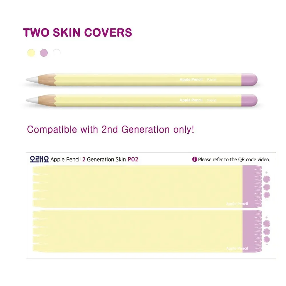 Apple Pencil Skin [2 Pack] Ultra Thin 3M Premium Vinyl Cover - 2nd Generation